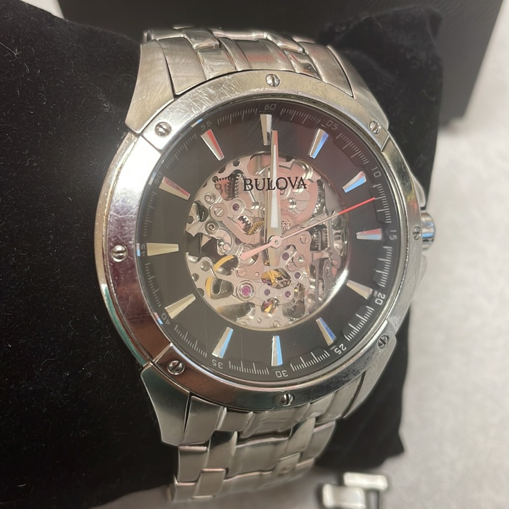 Authentic BULOVA Mens Classic Skeleton Watch